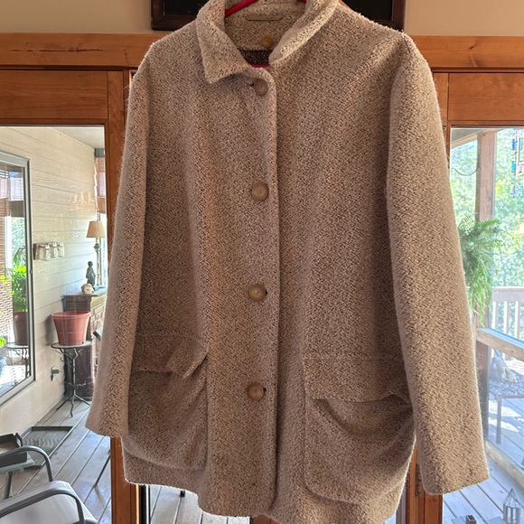 Agnona italy alpaca so soft jacket  size medium//large lightweight unlined - Picture 10 of 11